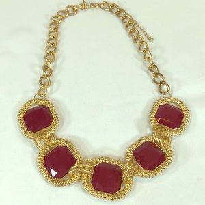 Chico’s big bling bohemian wine & gold tone